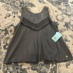 Rip Curl Dark Gray Lace Tank Top
